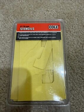COLE Yellow 3-inch Letter Stencils - Pack